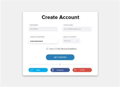 Create Account 